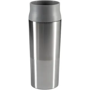 10.14 fl. oz. silver insulated stainless steel mug with screw cap