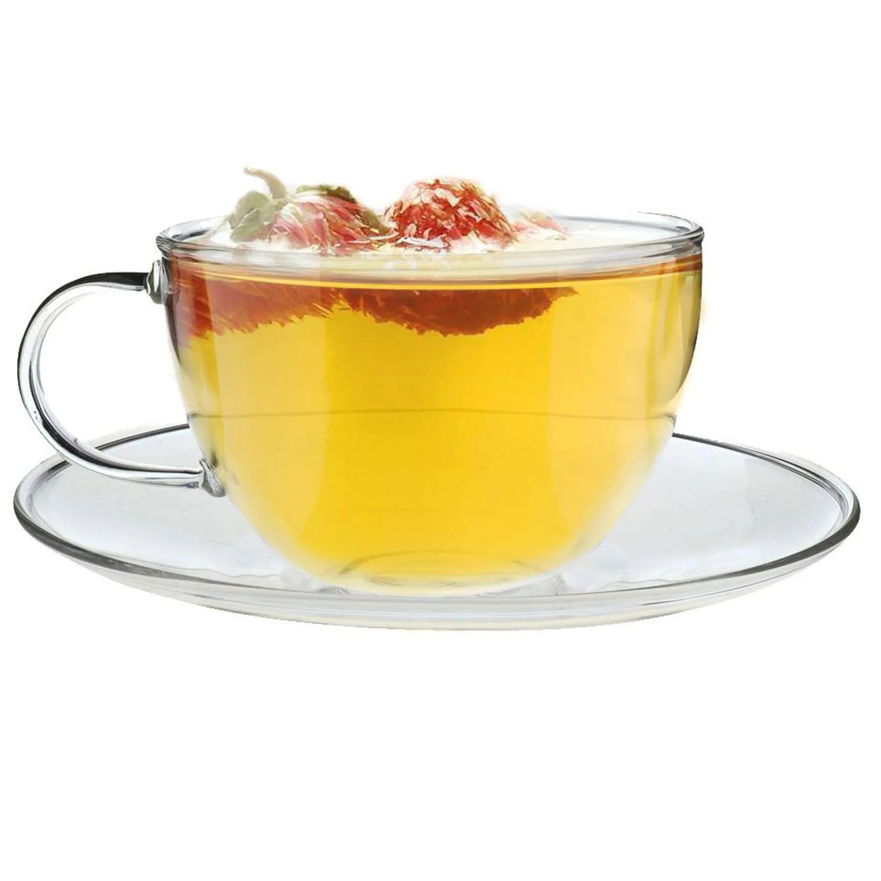 260ml Maximus Glass Cappuccino Cup & Saucer Set - By Argon Tableware