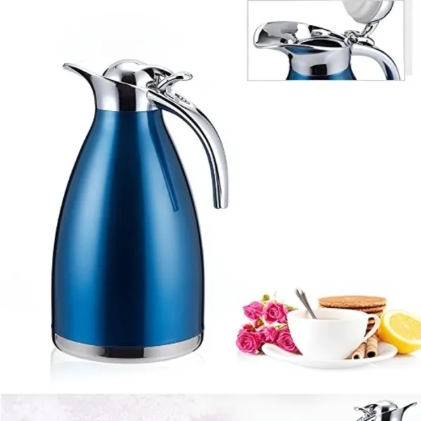 2L Stainless Steel Thermos Flask - Blue