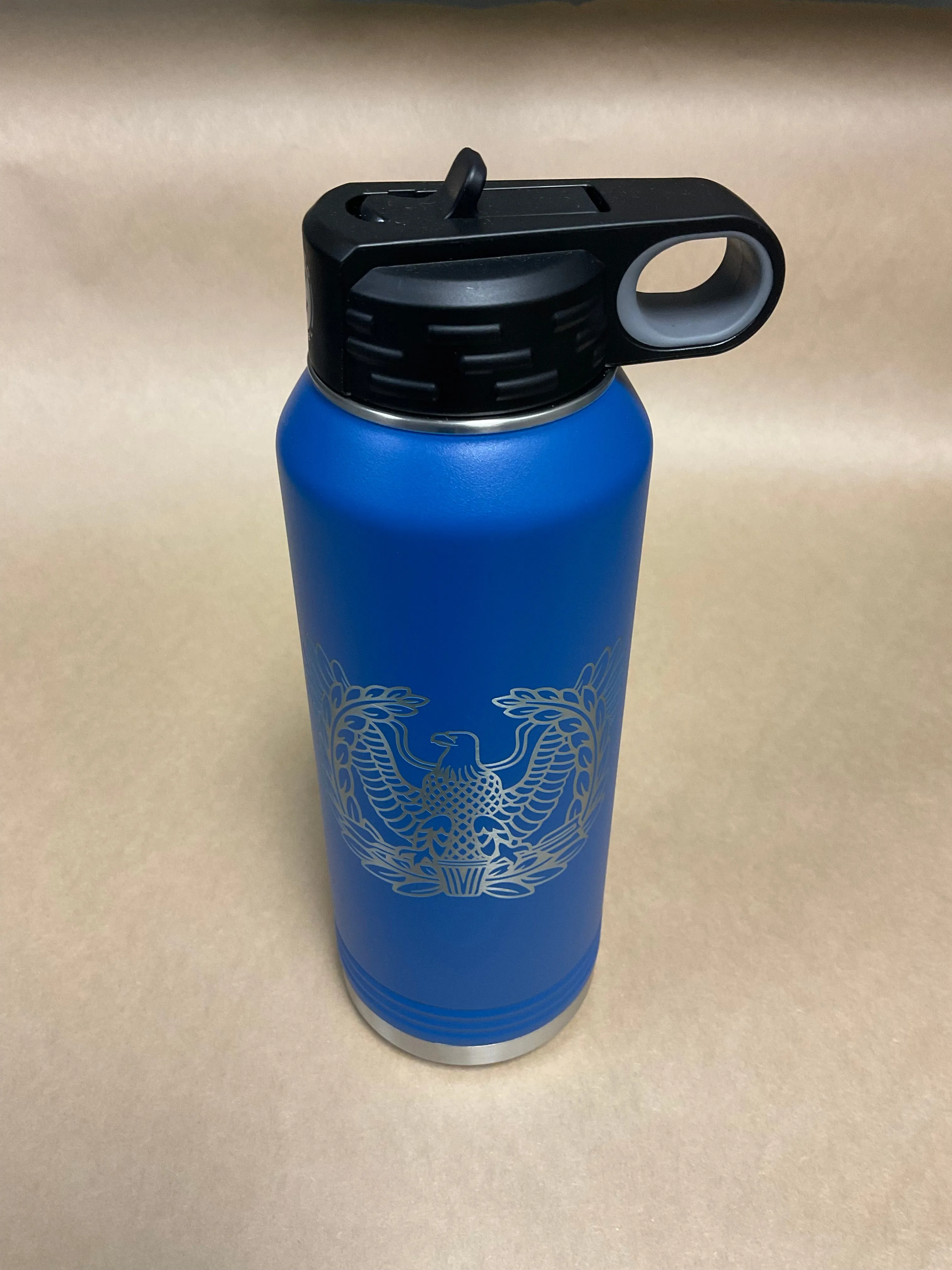 32oz Water Bottle with etched Warrant Insignia