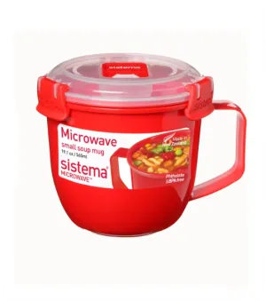 565ml Small Soup Mug Microwave Red