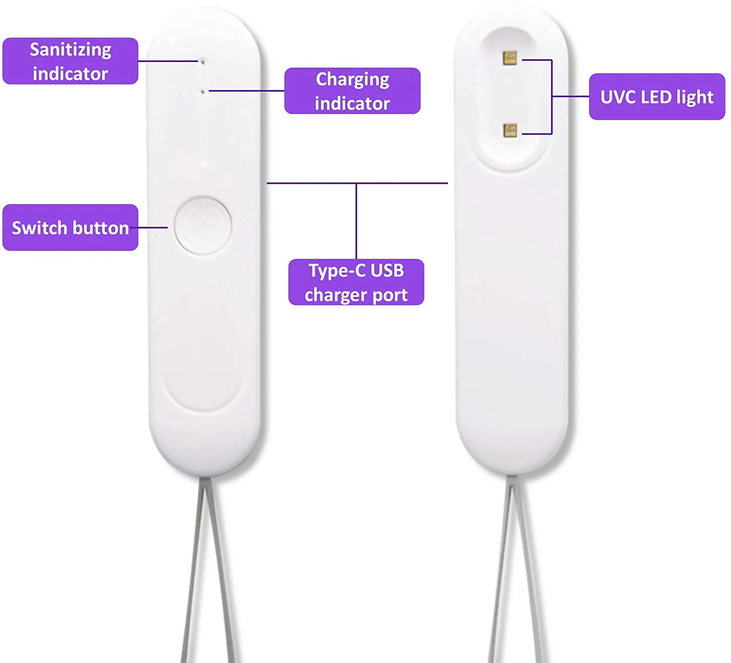 【75% OFF】YujiLights Portable Handheld Ultraviolet UVC Antibacterial LED Sanitizer