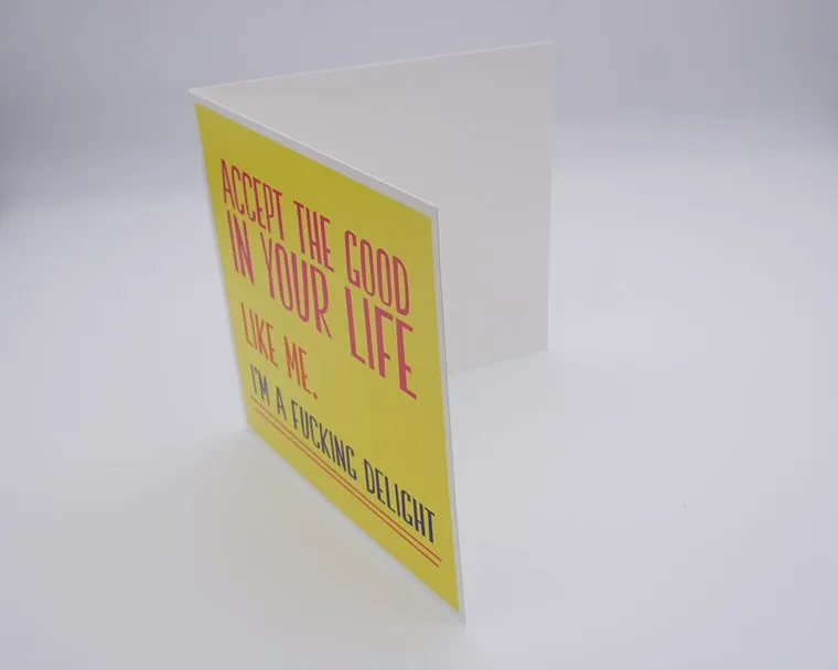 Accept The Good In Your Life Rude Greeting Card