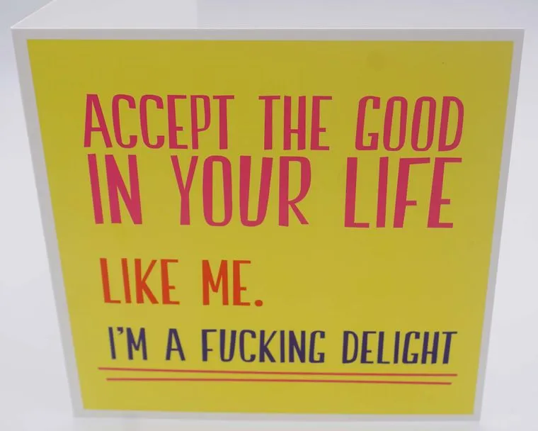 Accept The Good In Your Life Rude Greeting Card