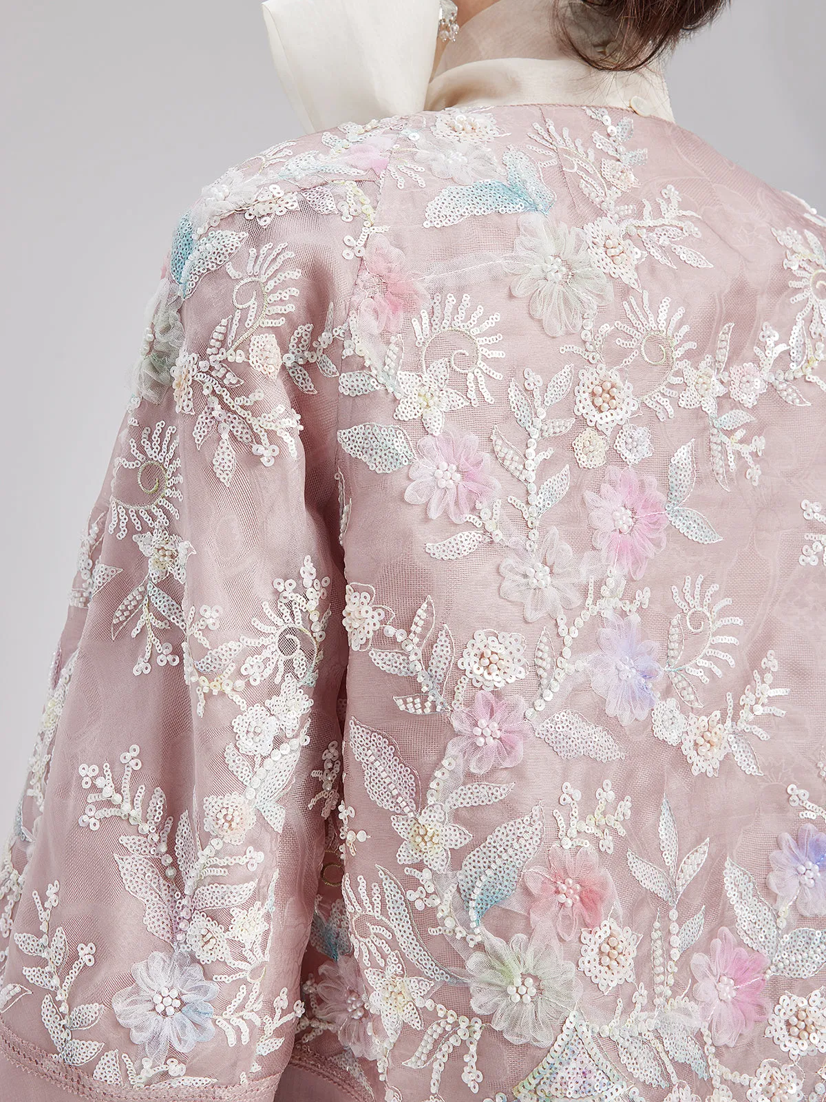 Artisanal Floral Beaded Embroidery Jacket