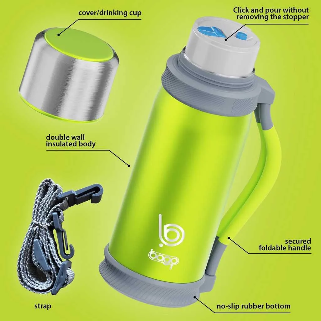 Bago Stainless Steel Double Wall Insulated Personal Sports Water Bottle