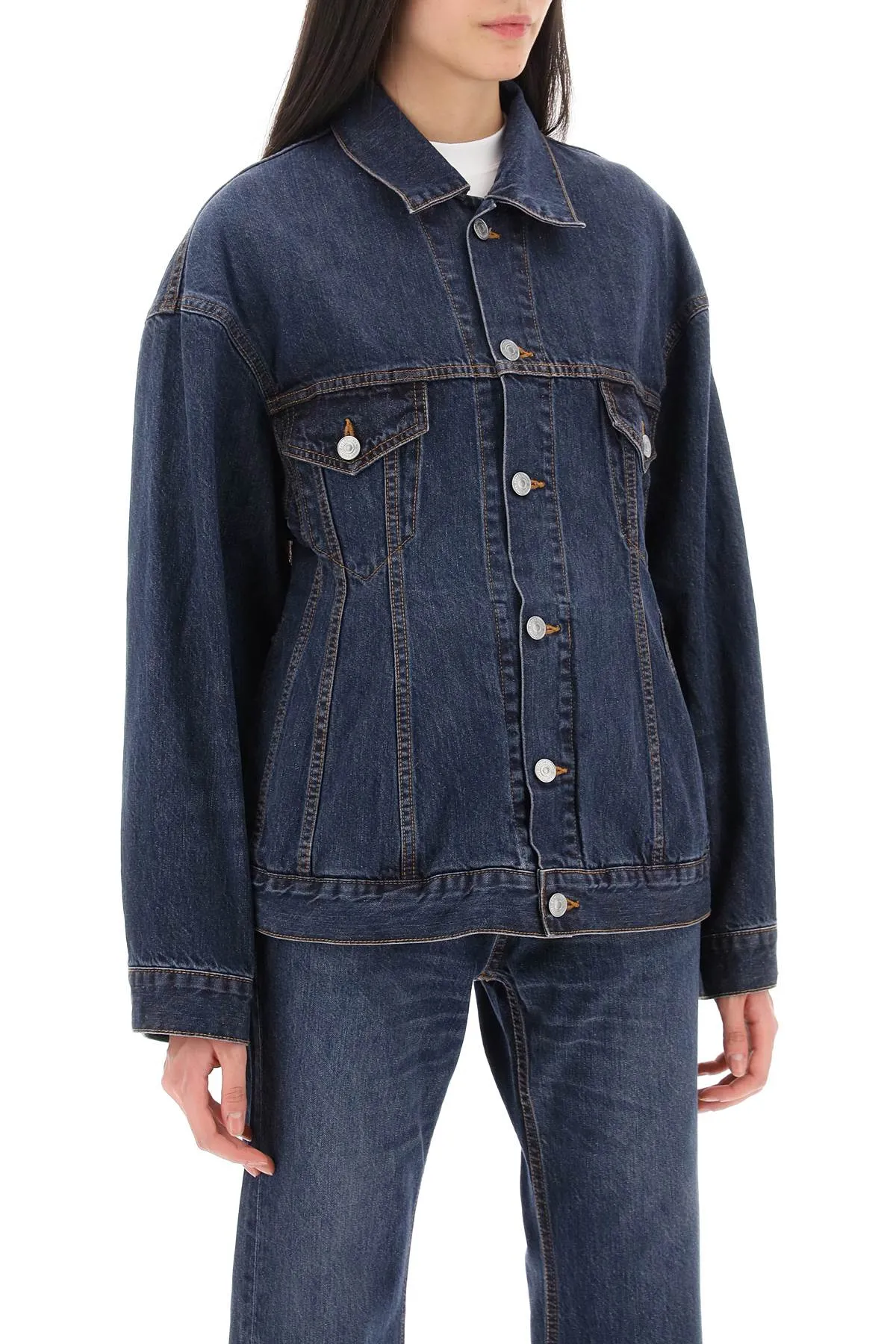 Balenciaga hourglass denim jacket