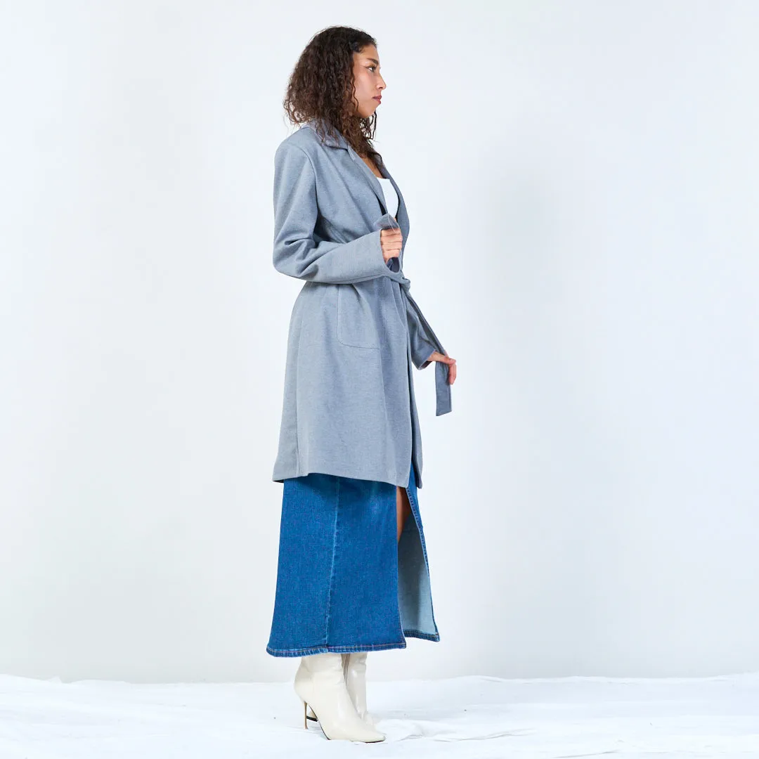 Belted longline coat wholesale