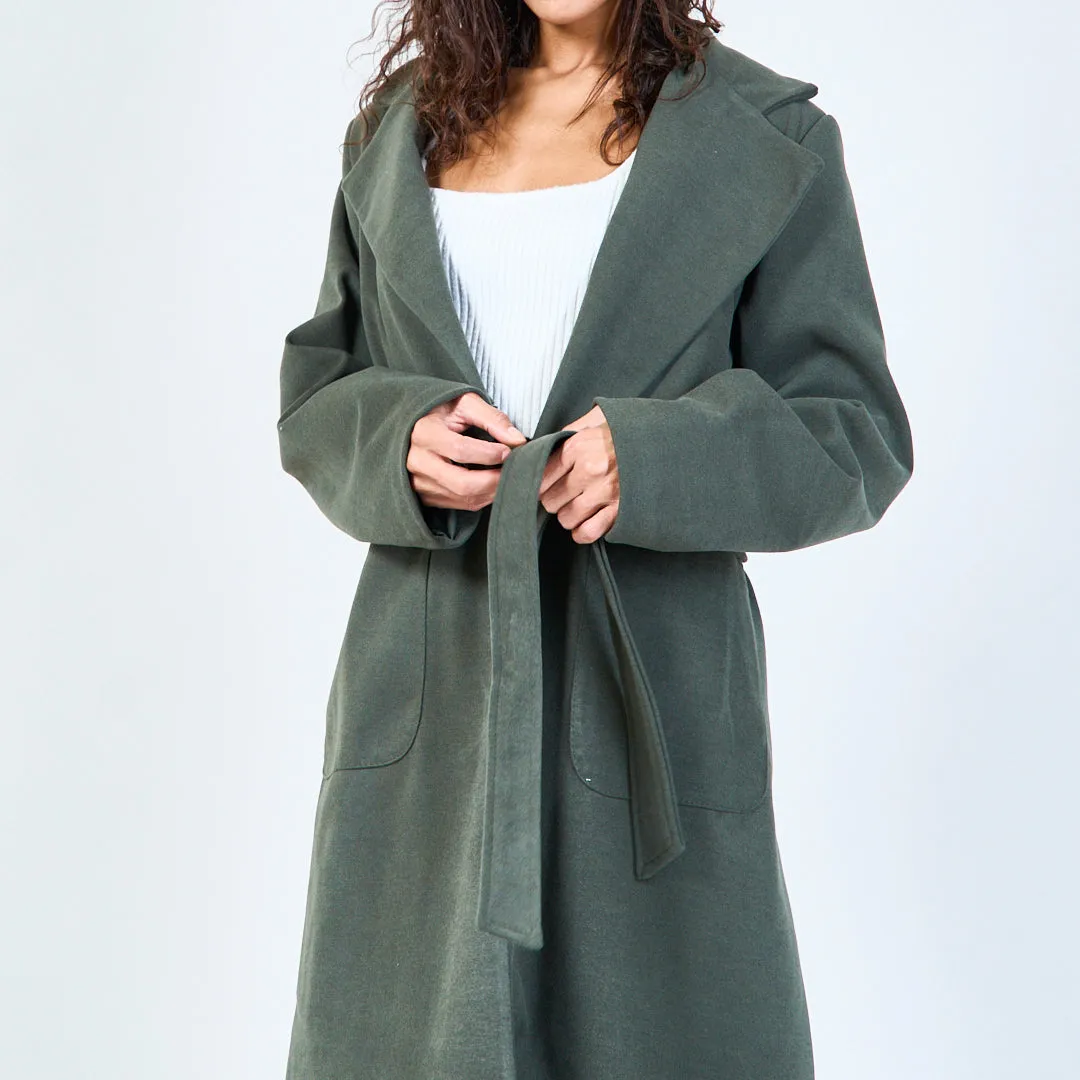 Belted longline coat wholesale