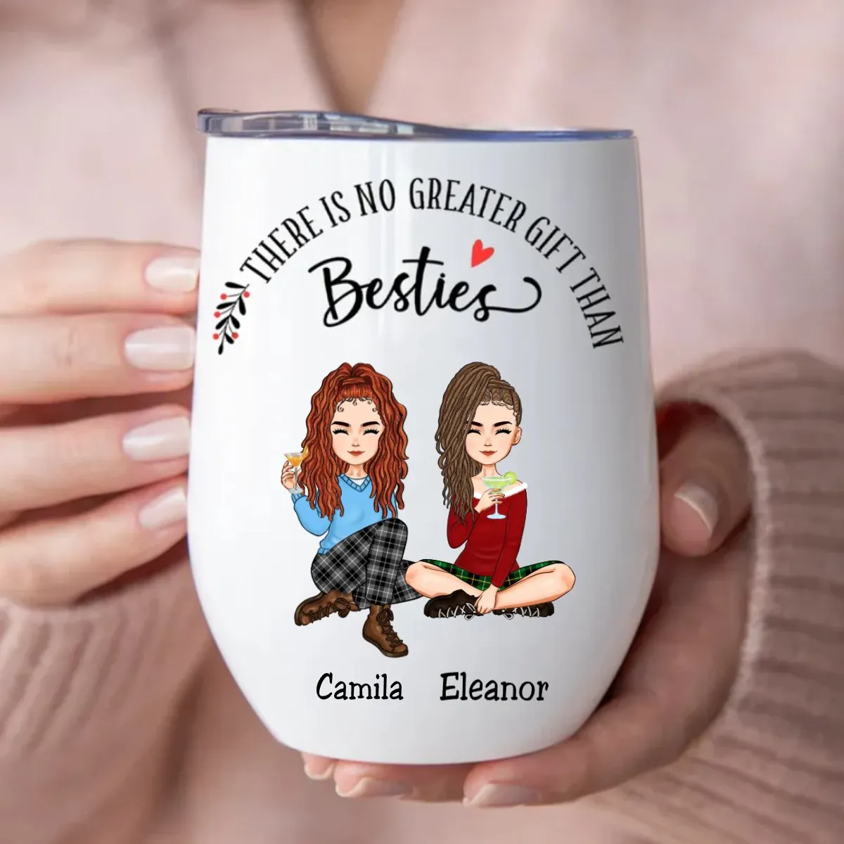 Besties - There Is No Greater Gift Than Besties - Personalized Wine Tumbler (NM)