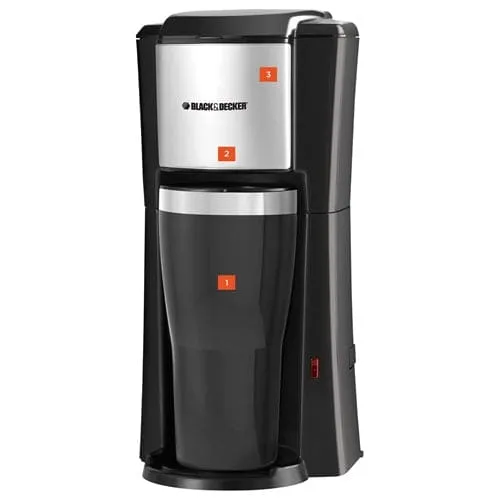 Black and Decker Single Serve Coffeemaker, Black- CM618-LA