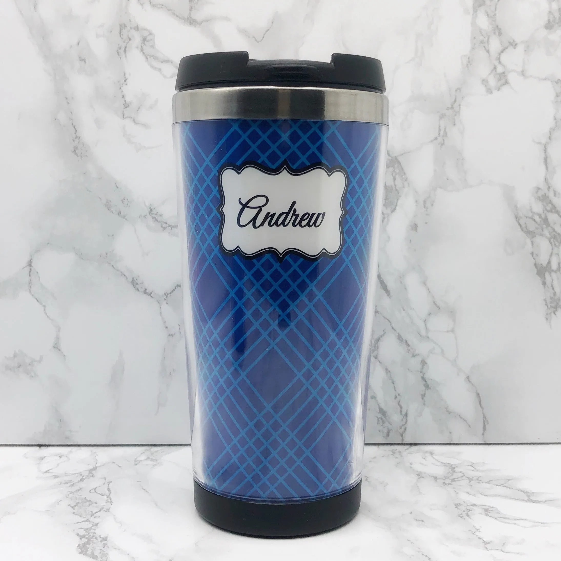 Blue Line 420ml Travel Mug