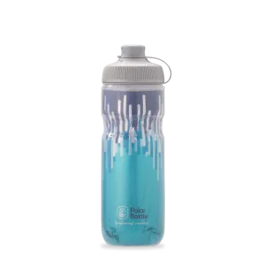 Breakaway® Muck Insulated Cyclist Mountain Bikers Water Bottle 20 oz Zipper Blue/Turquoise Polar Bottle Made in USA