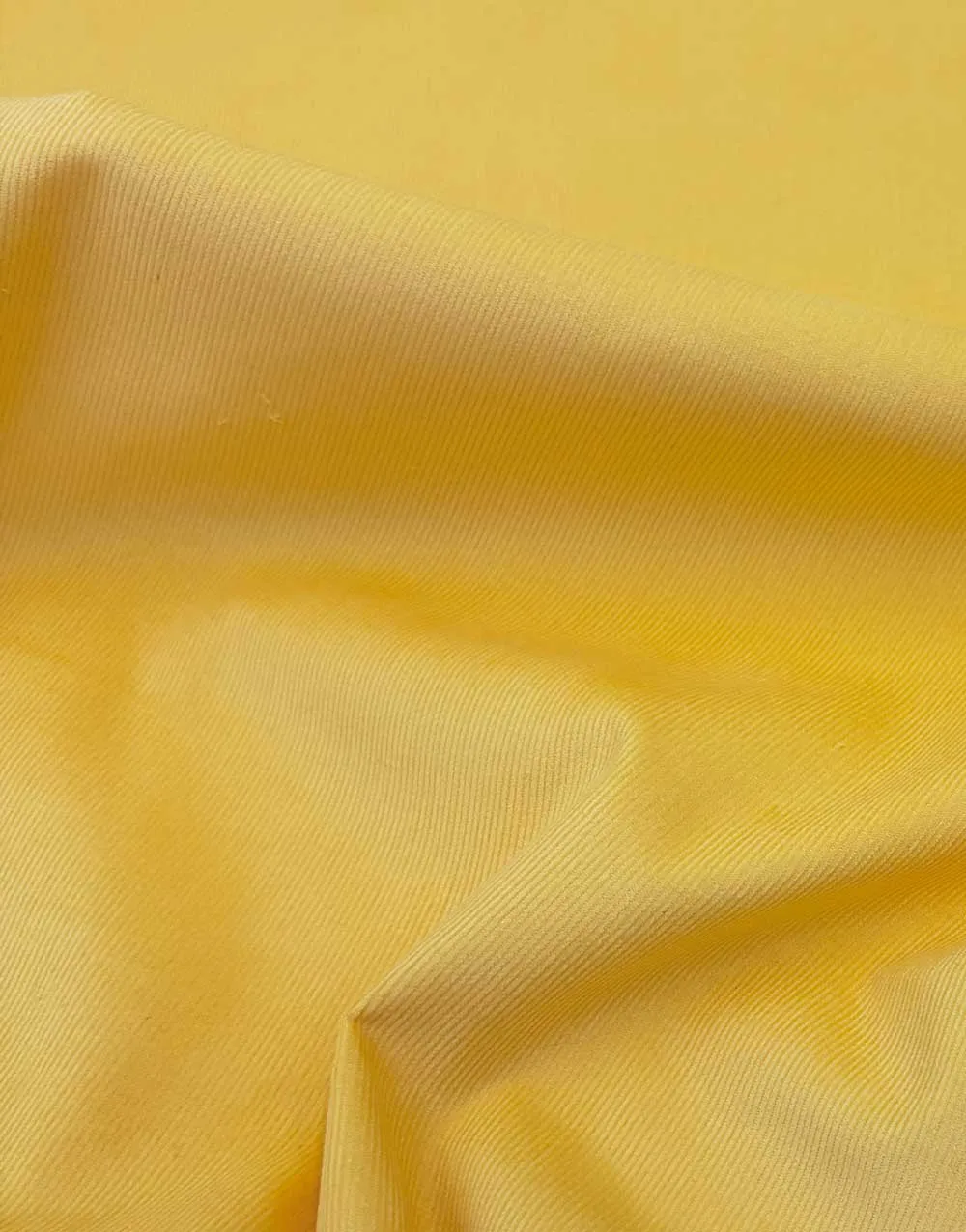 Buttercup Yellow Cotton 21 Wale Cotton Needlecord Fabric