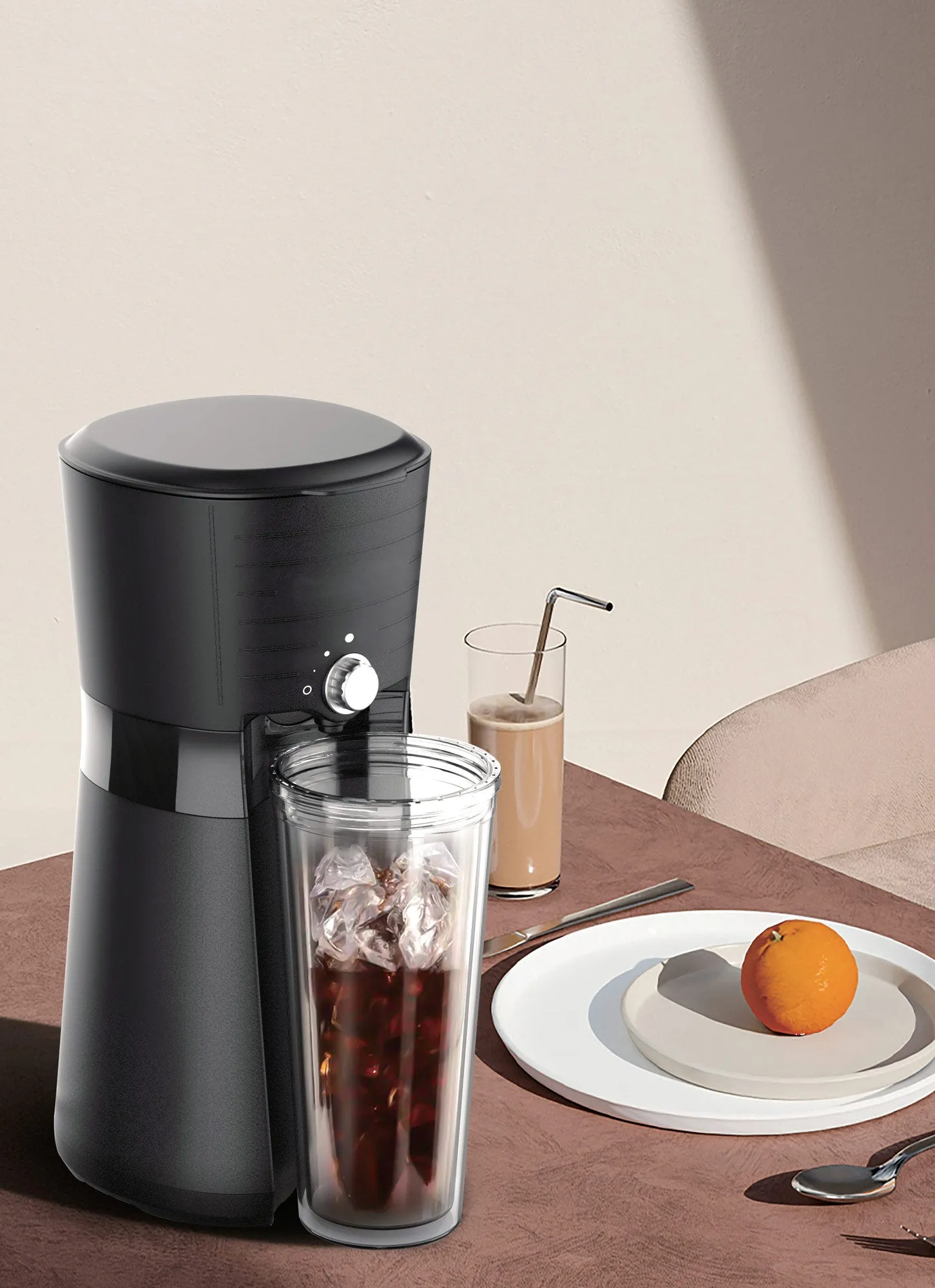 Digital Iced Coffee Maker with Reusable Cup & Straw Included