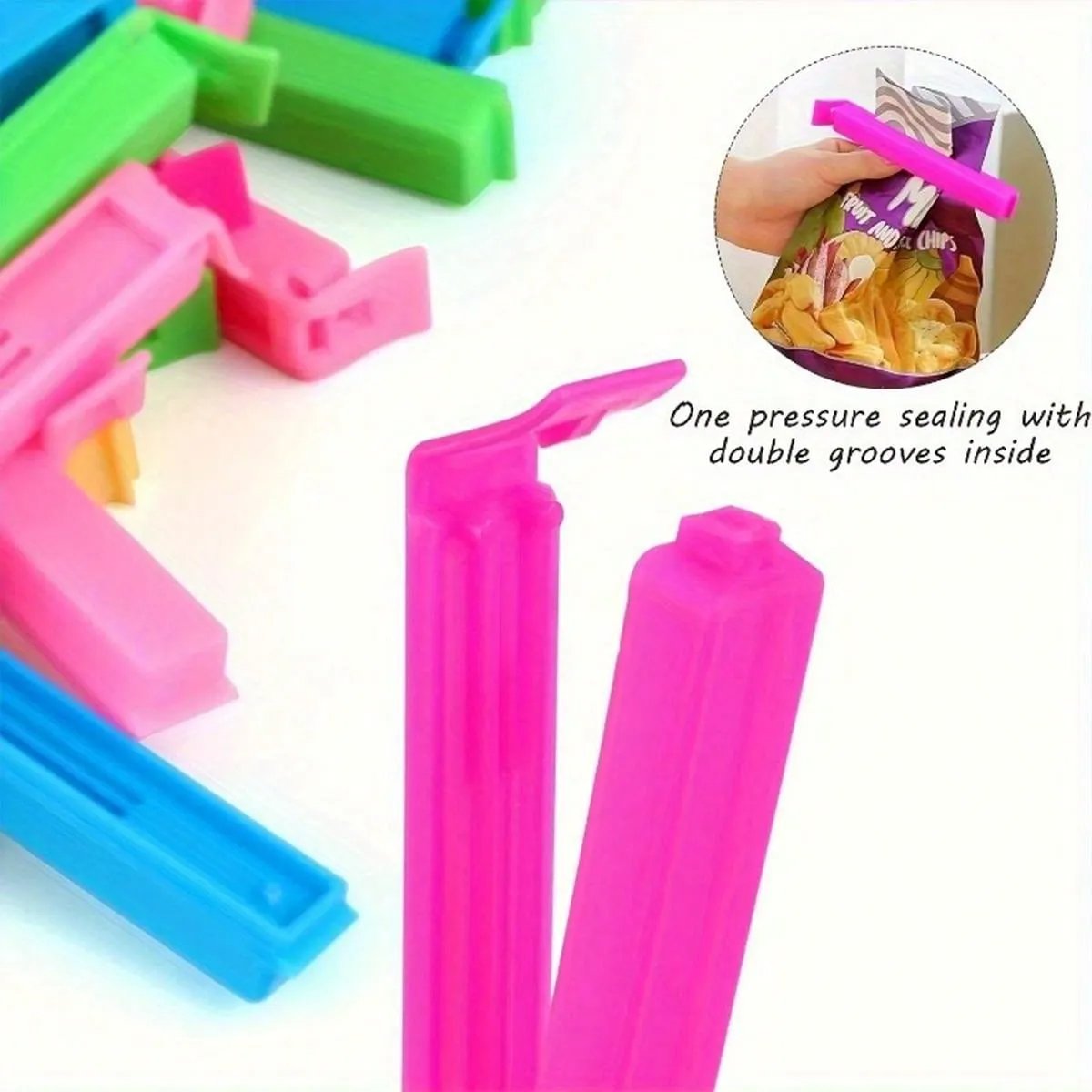 Eco-Friendly Reusable Food Bag Clips - Airtight Sealing for Fresh Storage!