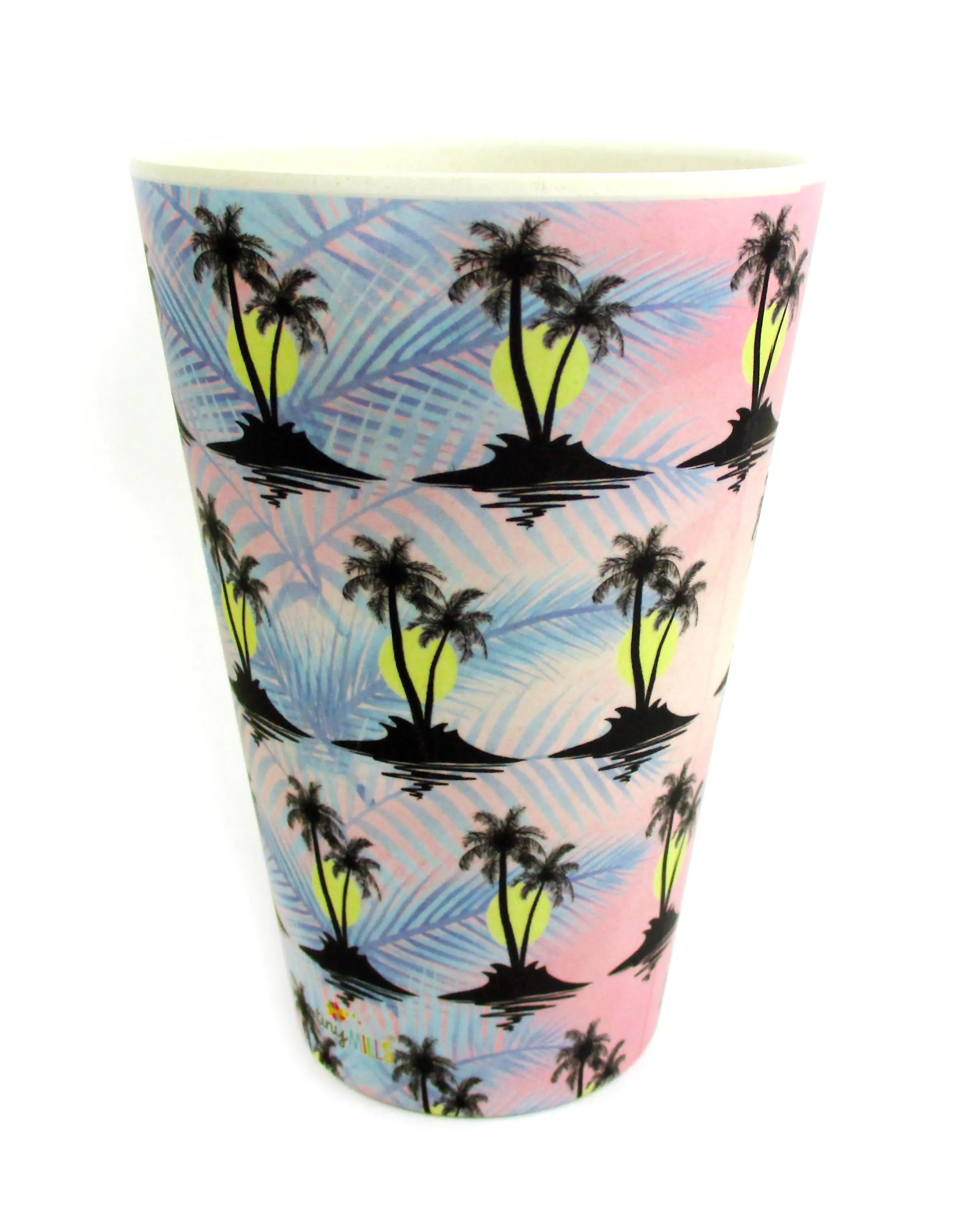 Eco-Friendly Reusable Plant Fiber Travel Mug with Cool Island Design