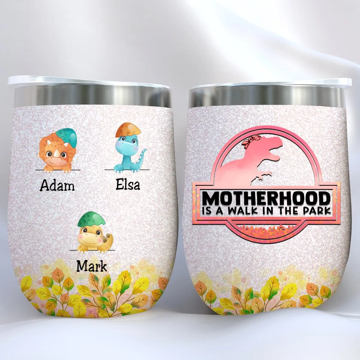 Family - Mother is Walking - Personalized Wine Tumbler