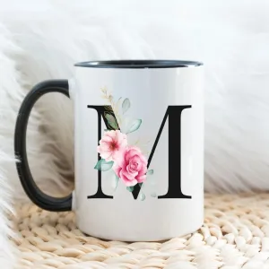 Floral Initial Mug