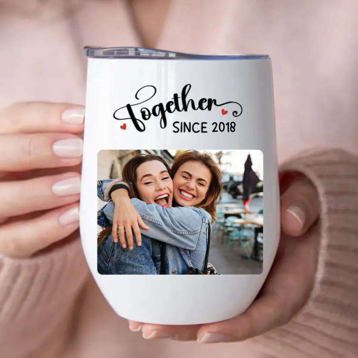 Friends - Together Since - Personalized Wine Tumbler (LH)