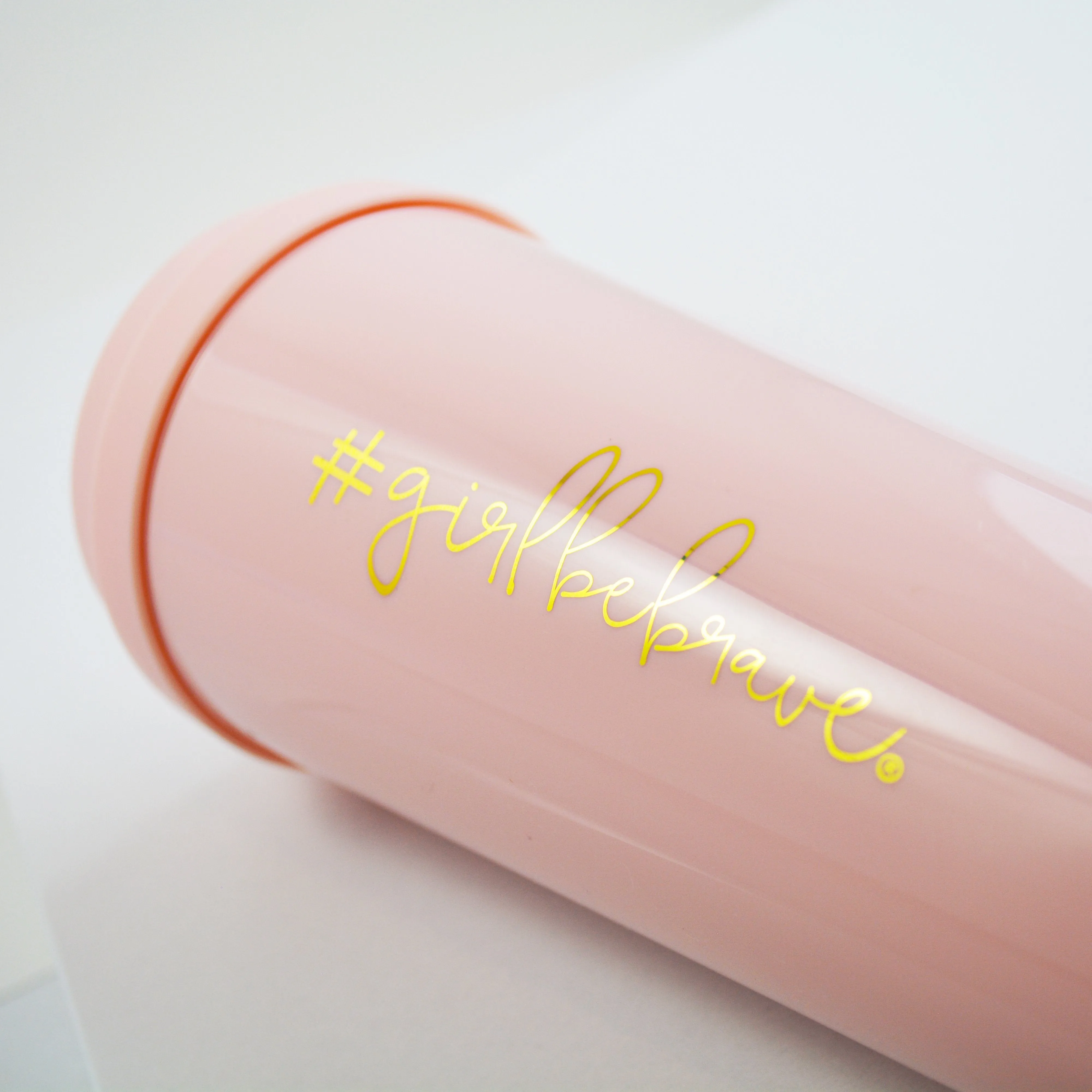 Girl Be Brave Pink Thermal Mug