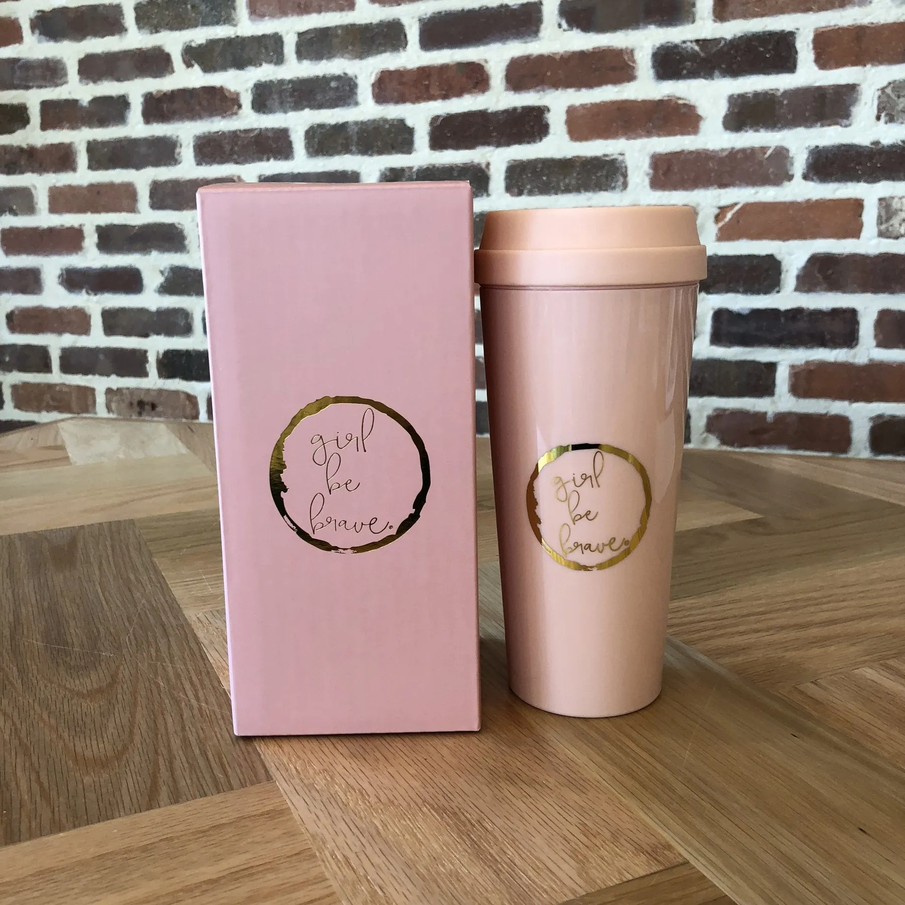 Girl Be Brave Pink Thermal Mug