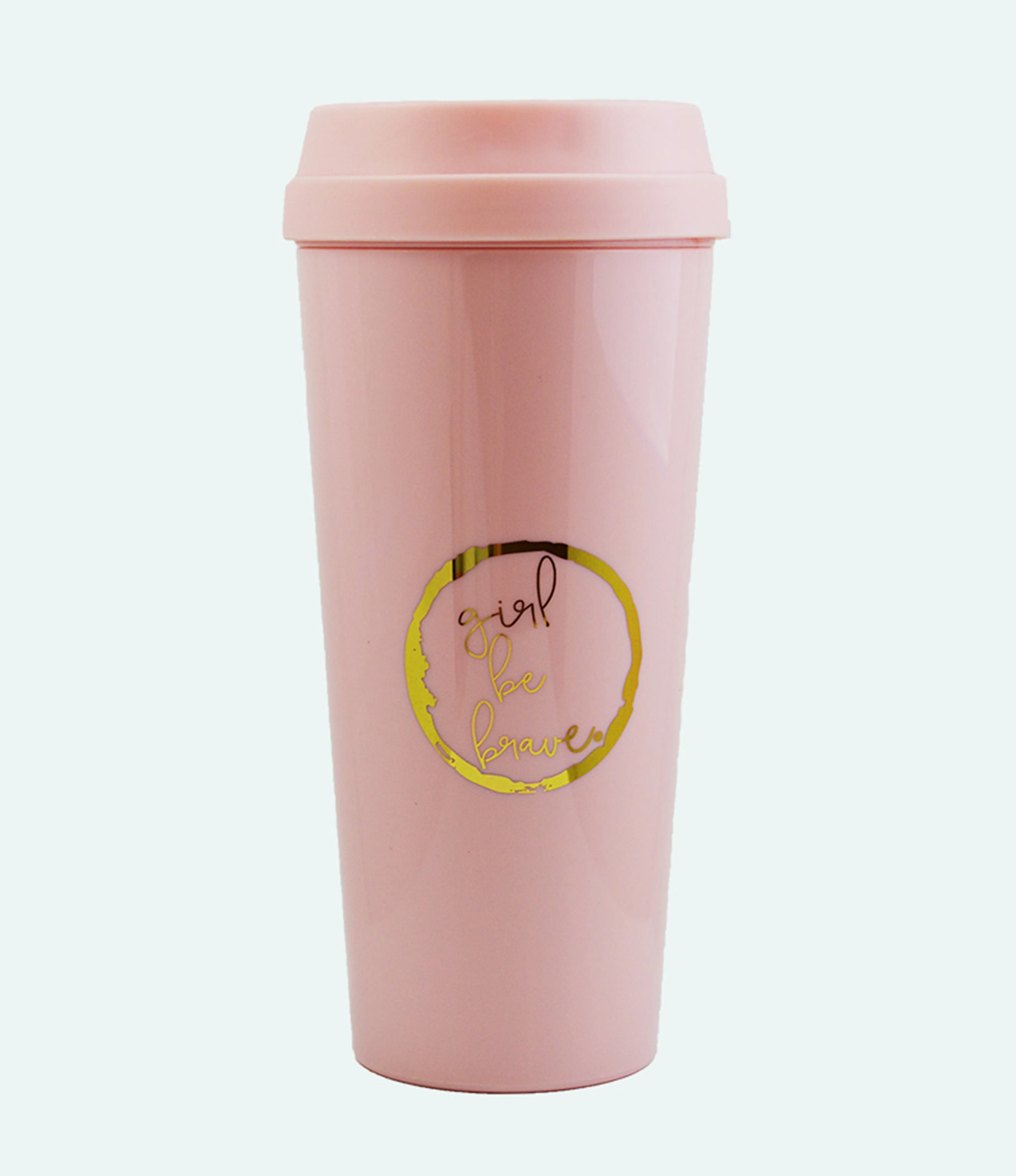 Girl Be Brave Pink Thermal Mug