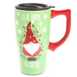 Gnome for Christmas 18oz Ceramic Travel Mug