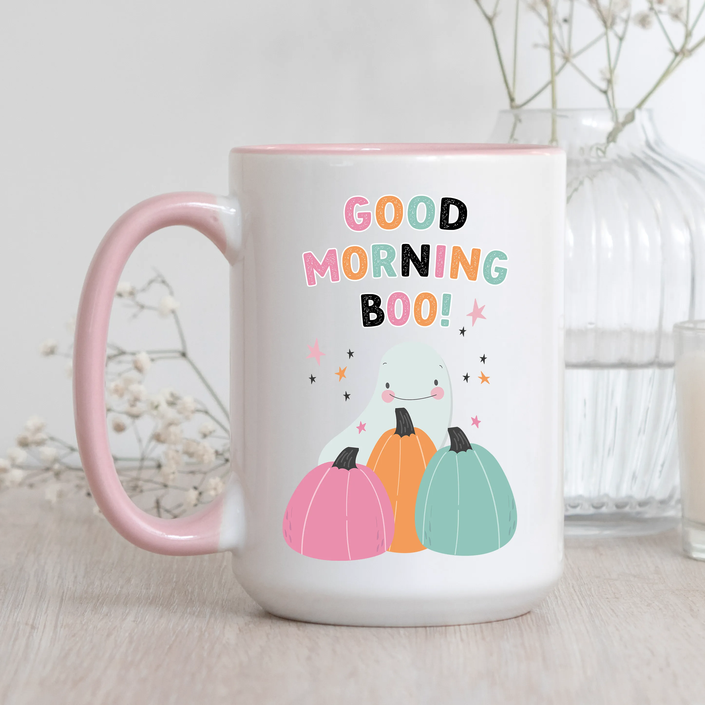 Good Morning Boo Pumpkin Mug