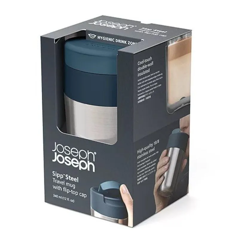 Joseph Joseph Sipp Travel Mug 340ml Stainless Steel