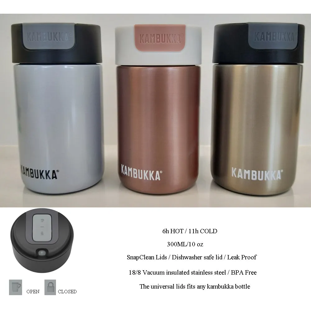 Kambukka Olympus Stainless Steel Tumbler 300ml  6 hours hot 11 hours cold