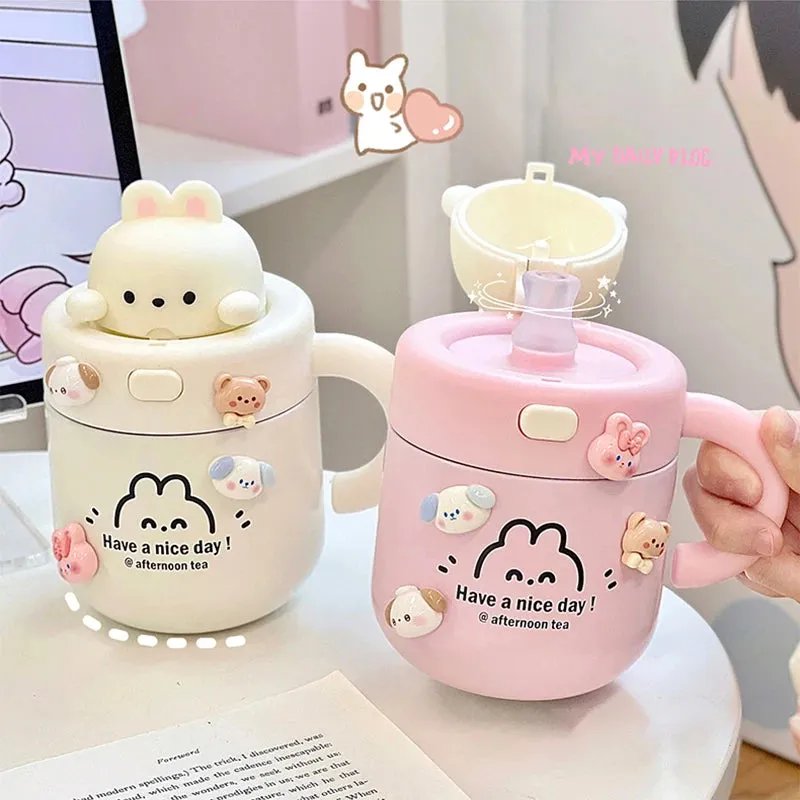 Kawaii Bear Coffee Thermal Insulated Cup Tumbler