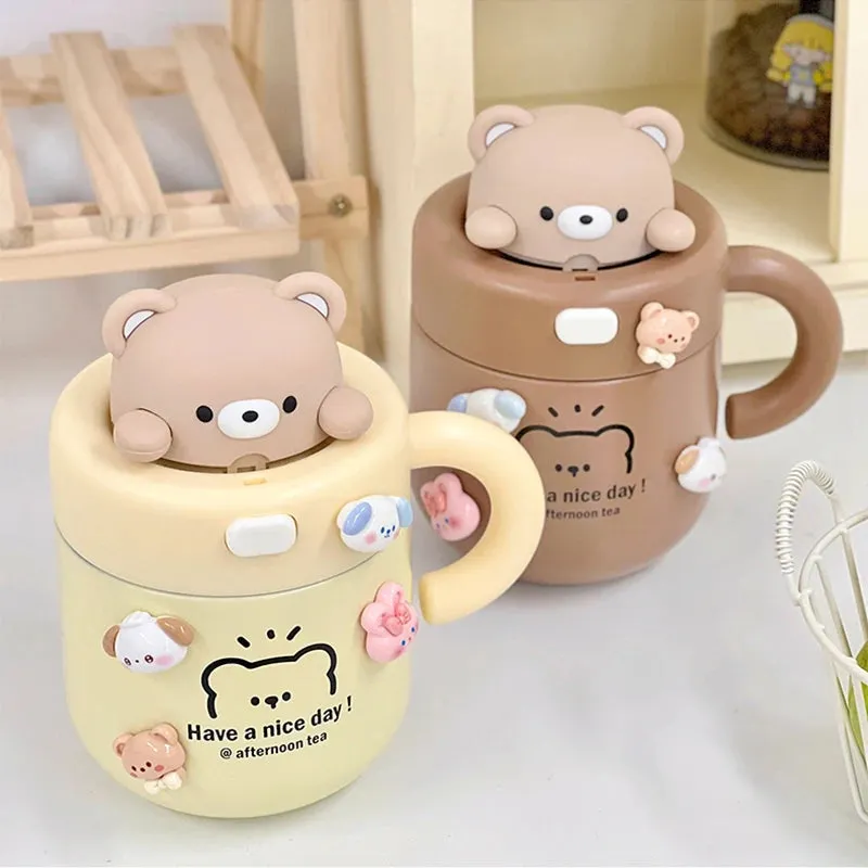 Kawaii Bear Coffee Thermal Insulated Cup Tumbler