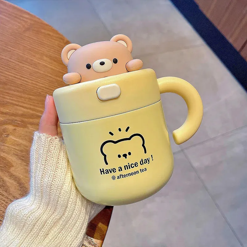 Kawaii Bear Coffee Thermal Insulated Cup Tumbler