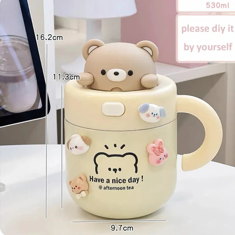 Kawaii Bear Coffee Thermal Insulated Cup Tumbler