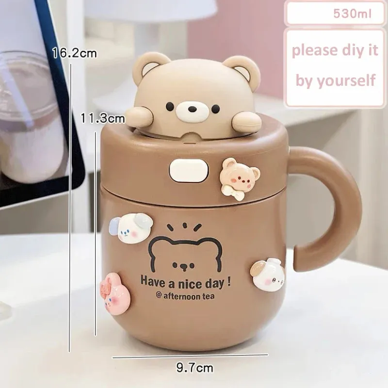 Kawaii Bear Coffee Thermal Insulated Cup Tumbler