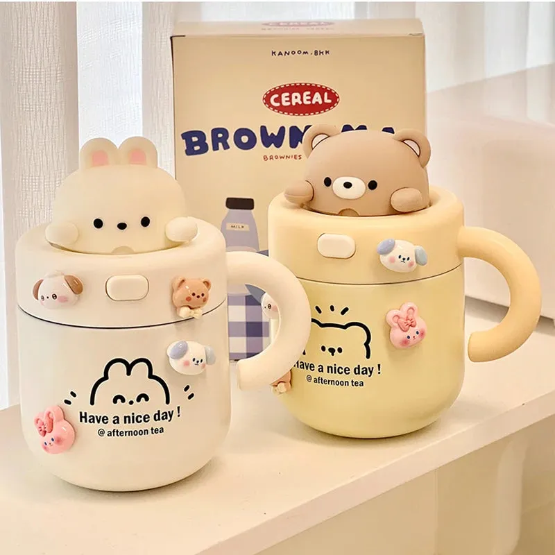 Kawaii Bear Coffee Thermal Insulated Cup Tumbler