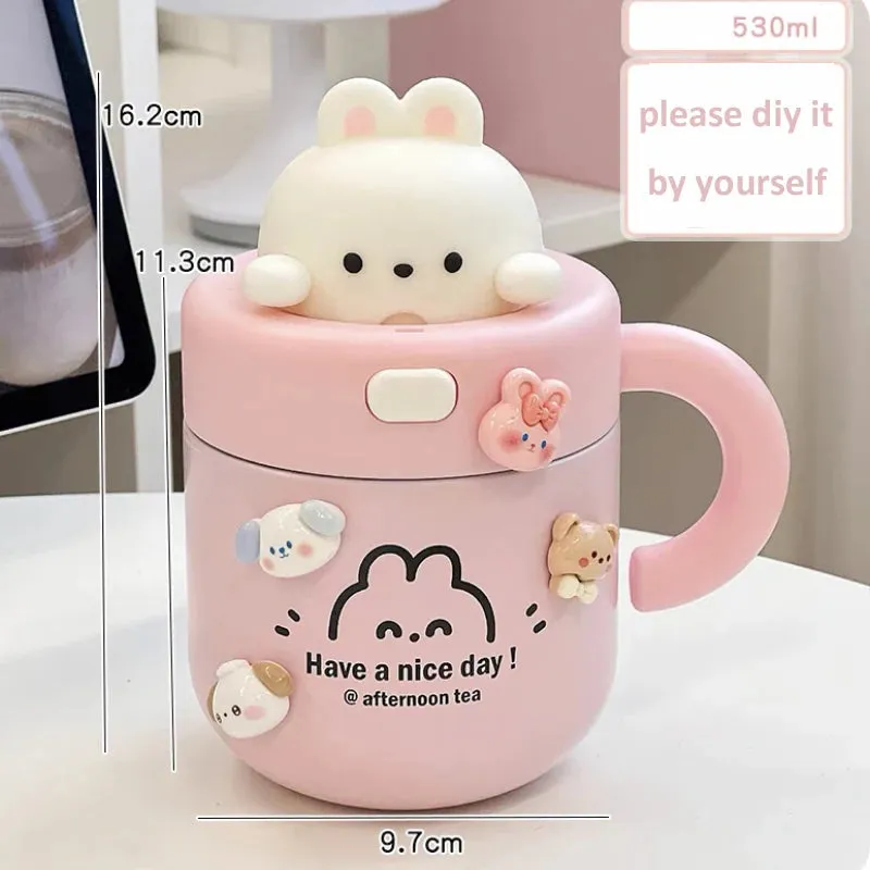 Kawaii Bear Coffee Thermal Insulated Cup Tumbler