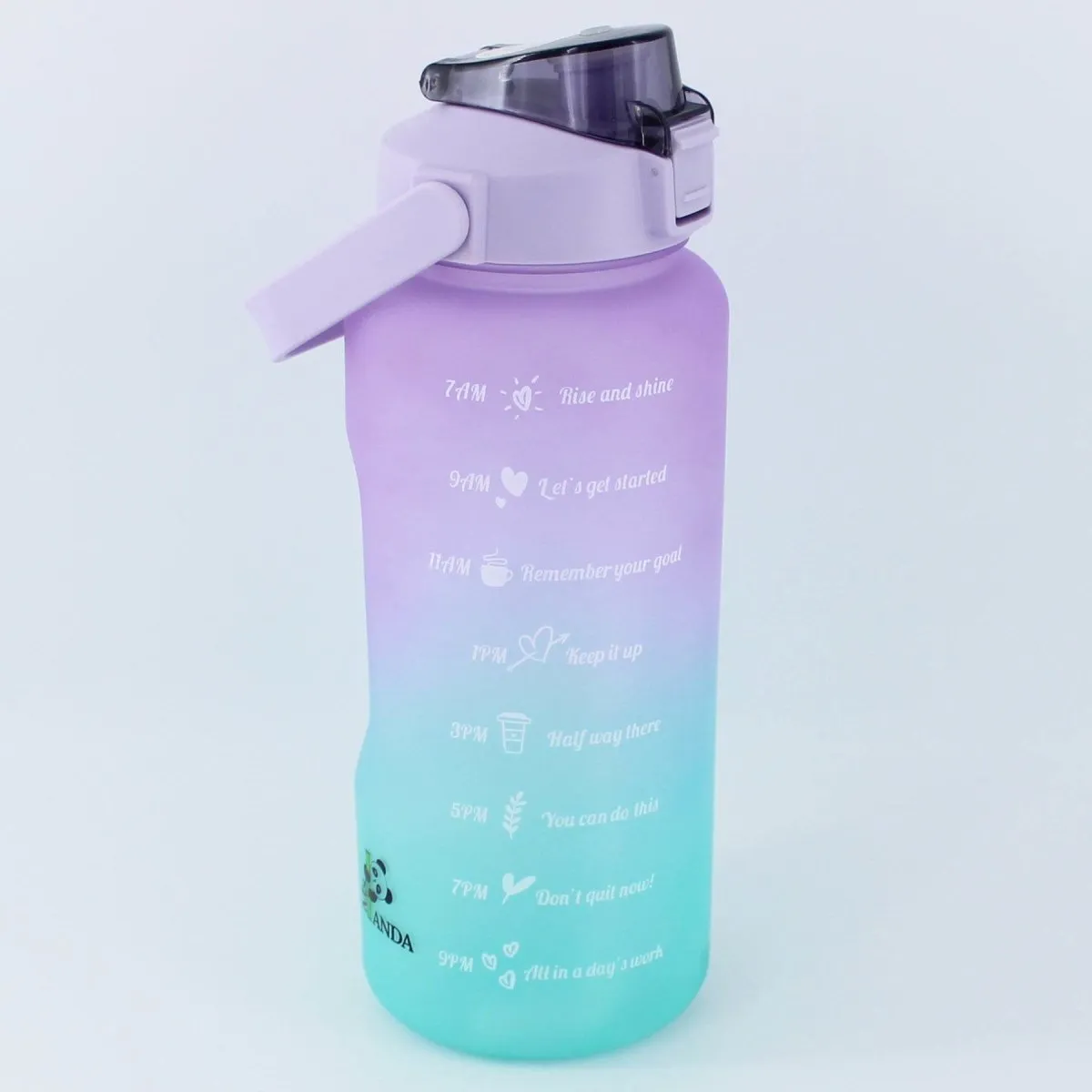 Large Half Gallon 64 OZ Leak-Proof Portable Water Bottle with Straw