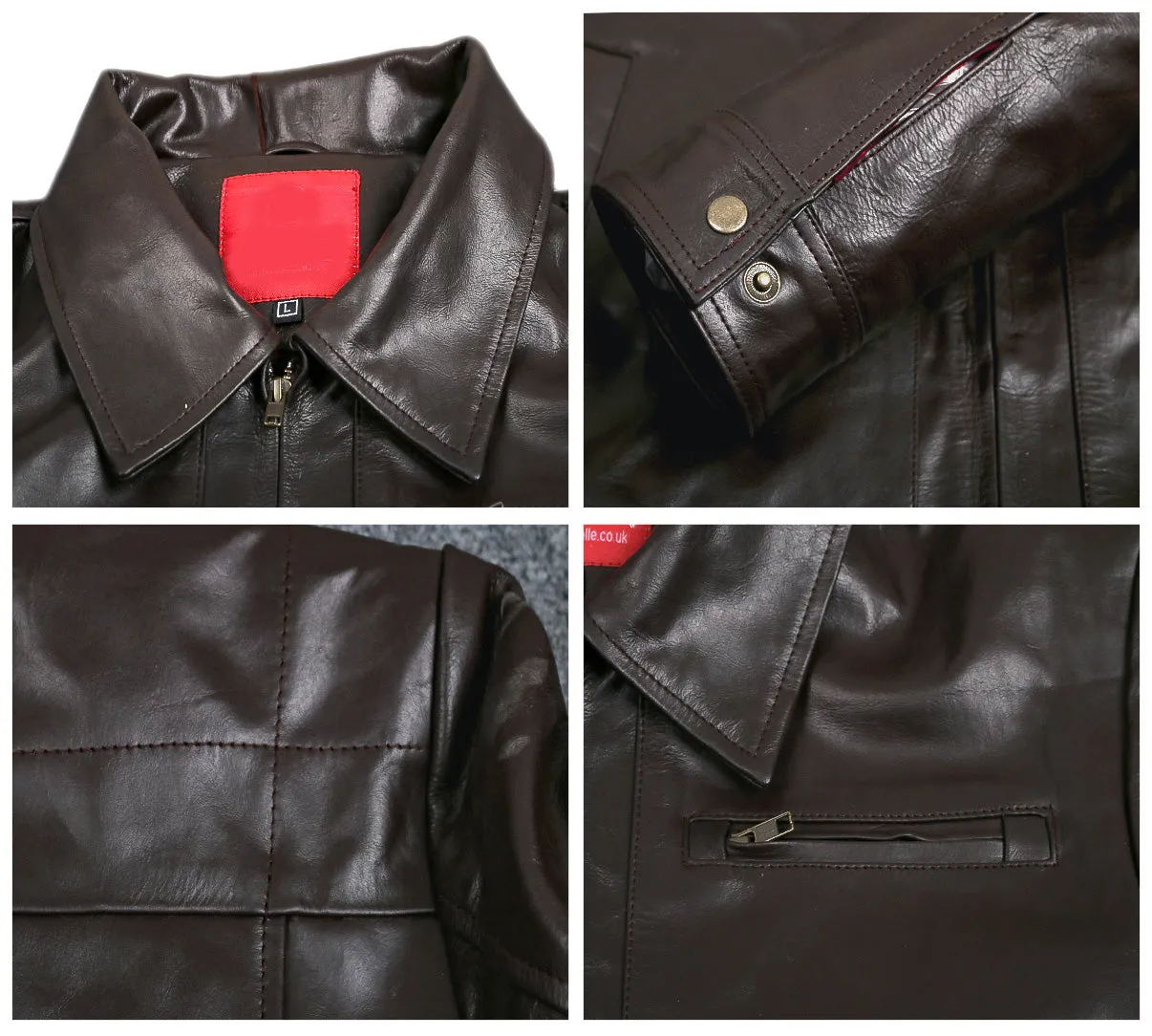 Leather Jackets Hub Mens Genuine Cowhide Leather Jacket (Black, Aviator Jacket) - 1501584