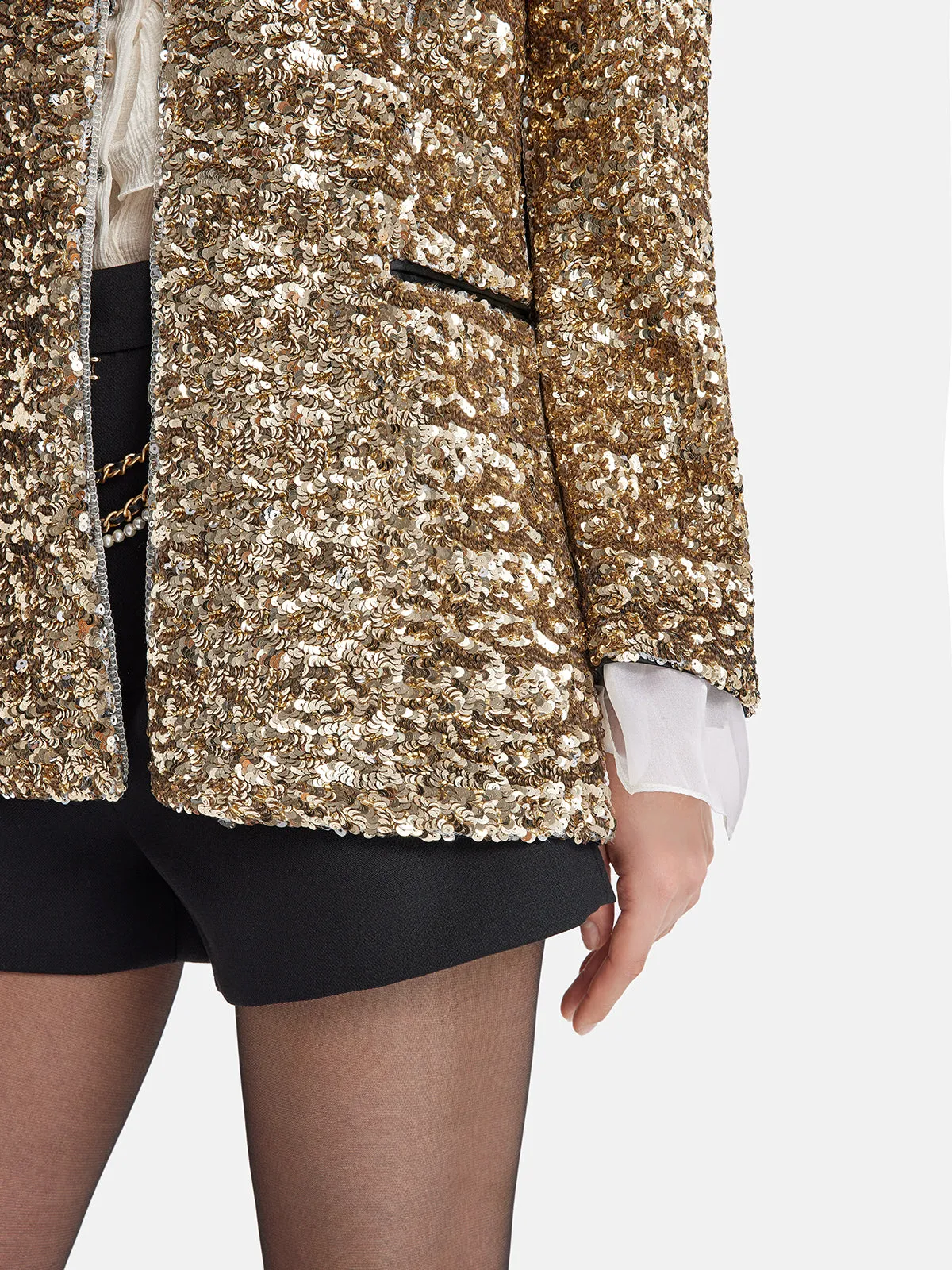 Light Luxury Sequin Heavy-Duty Blazer