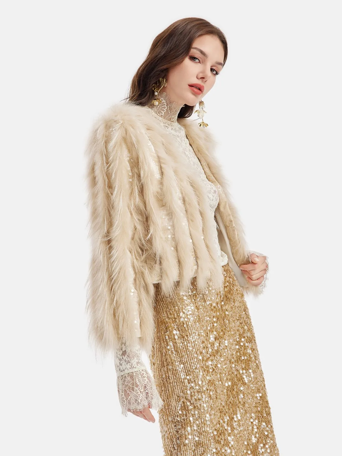 Luxury Mink & Embroidered Fur Coat