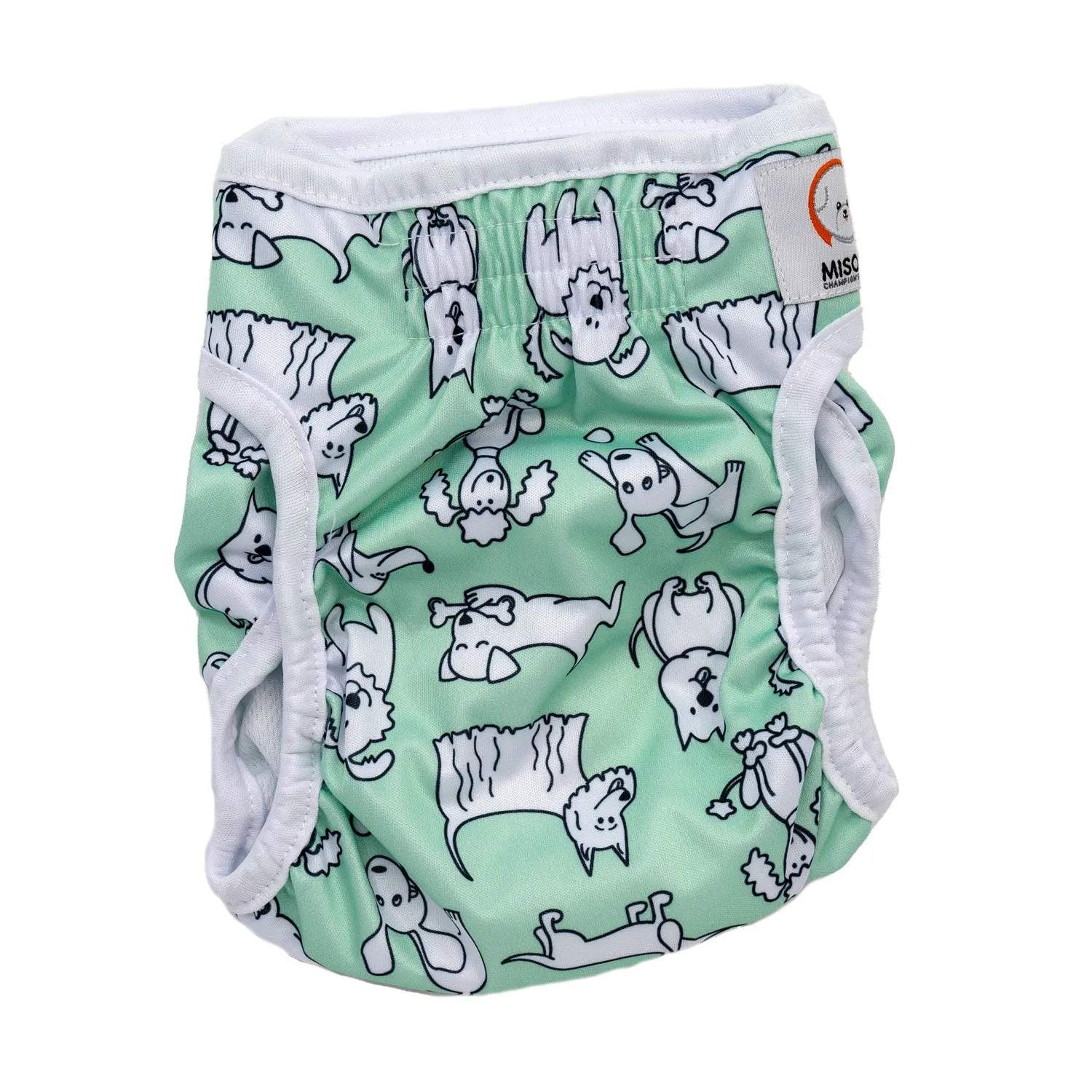 Misoko reusable diapers for female dogs, with puppies, mint