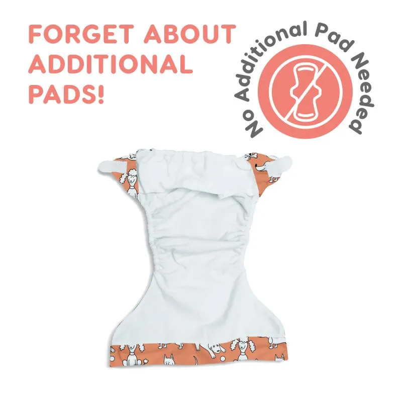 Misoko reusable diapers for female dogs, with whales