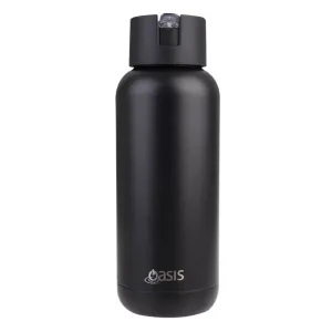 Moda 1L Ceramic Lined Insulated Water Bottle Black