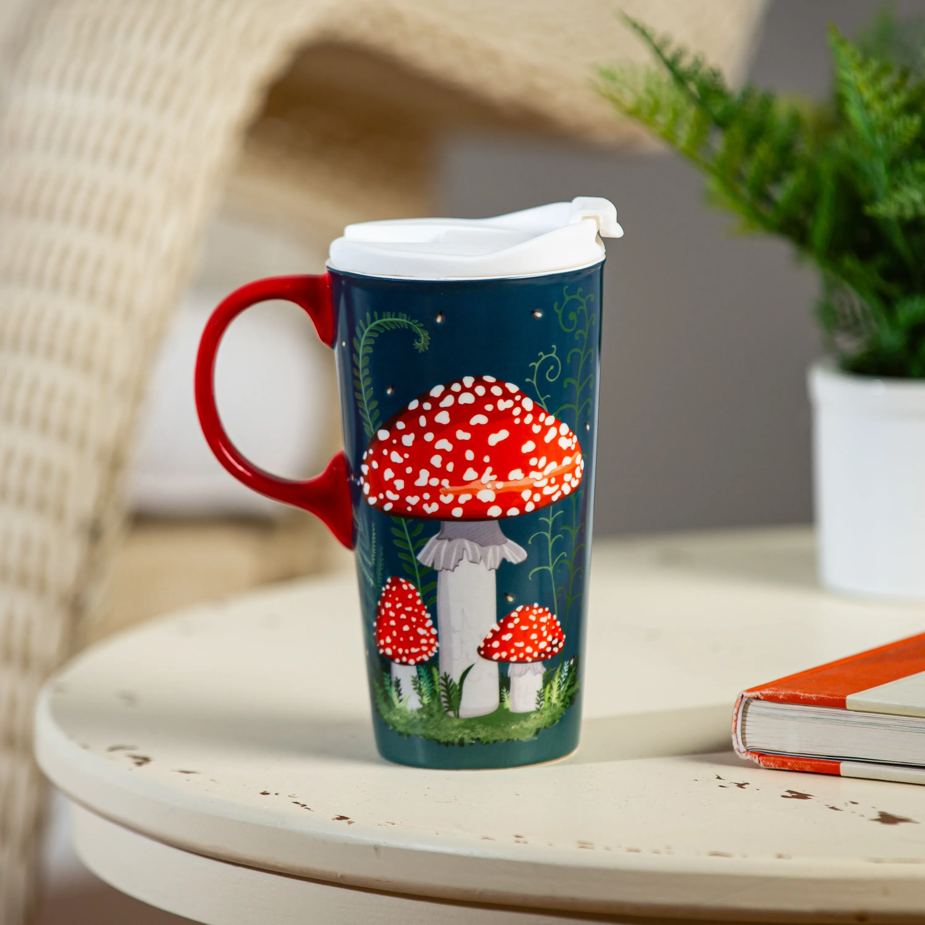 Mushroom Forest Ceramic Perfect Cup, 17oz, Gift Box