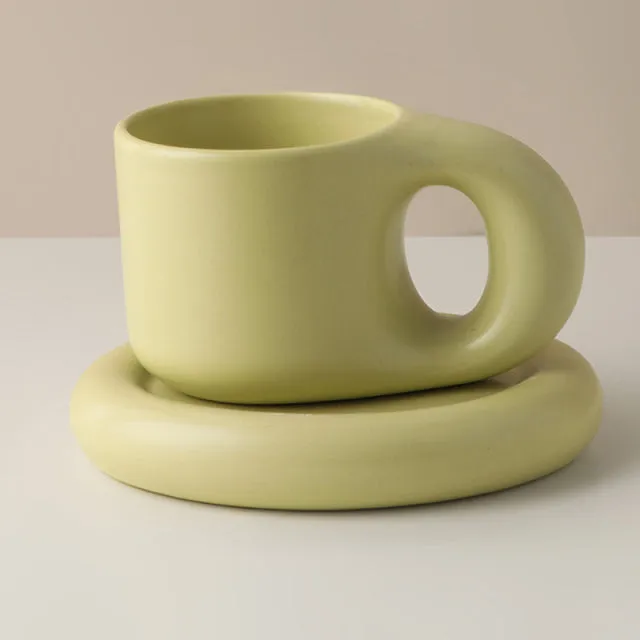 Nordic Ceramic Handle Handmade Mug