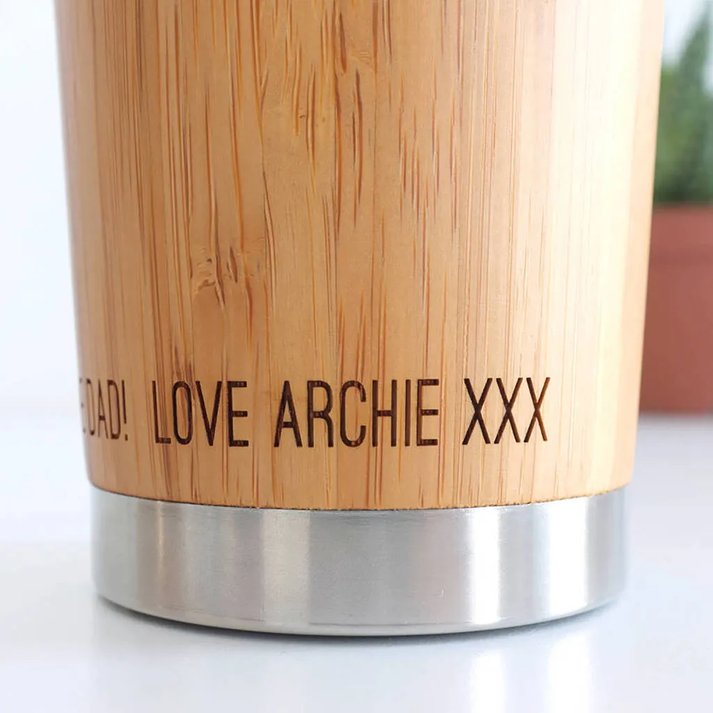 Personalised Rugby Wooden Travel Mug, Rugby Gift