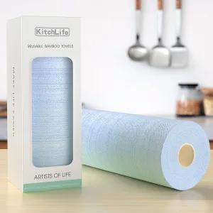 Reusable Bamboo Paper Towels - Washable and Recycled Kitchen Roll, Zero Waste Products, Sustainable Gifts, Environmentally Friendly