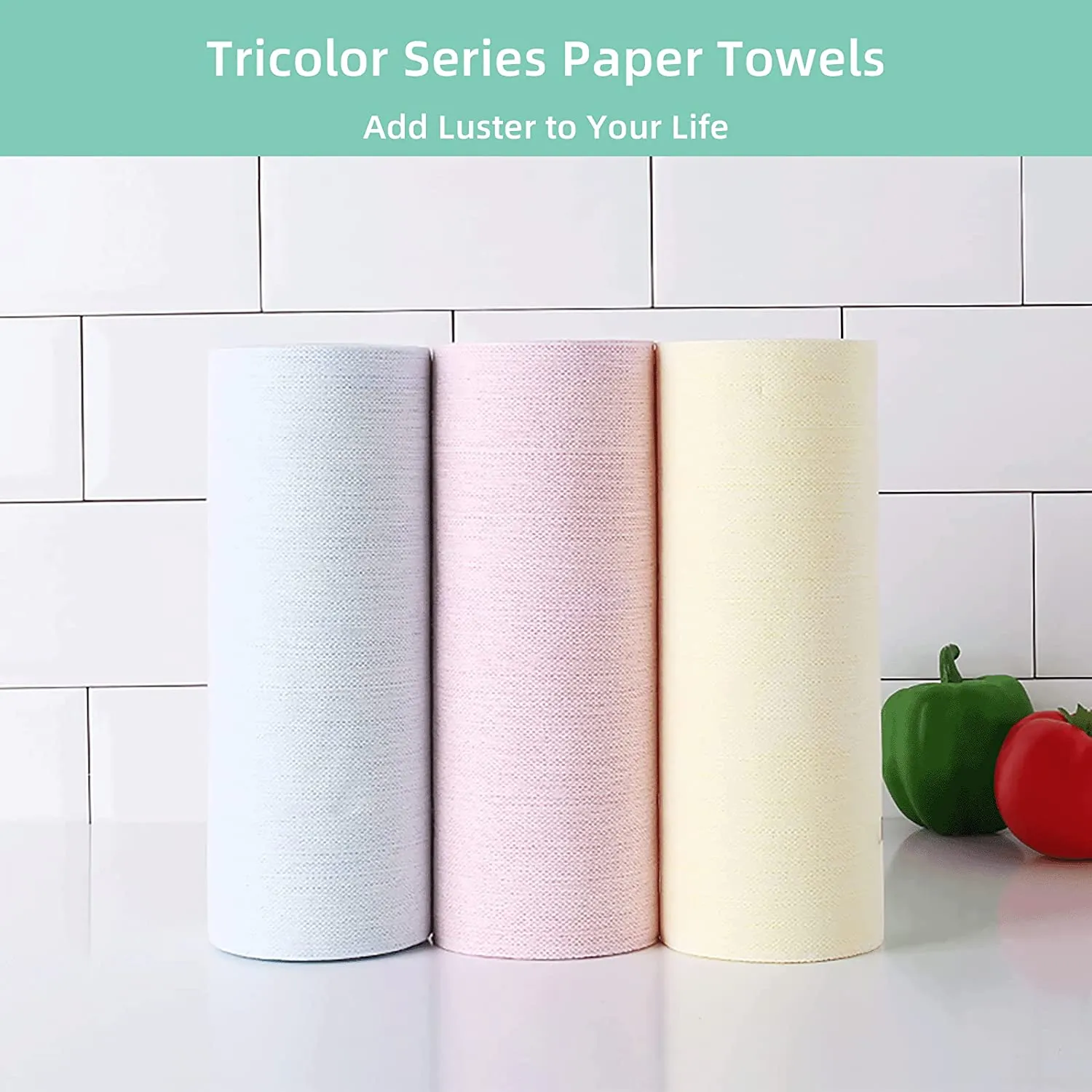 Reusable Bamboo Paper Towels - Washable and Recycled Kitchen Roll, Zero Waste Products, Sustainable Gifts, Environmentally Friendly